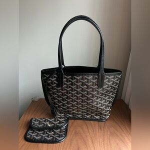 Black Anjou Mini Tote Bag